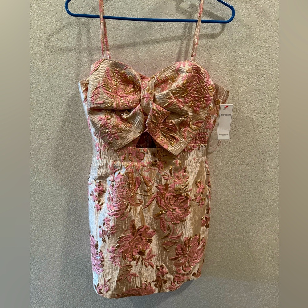 Fun metallic floral mini